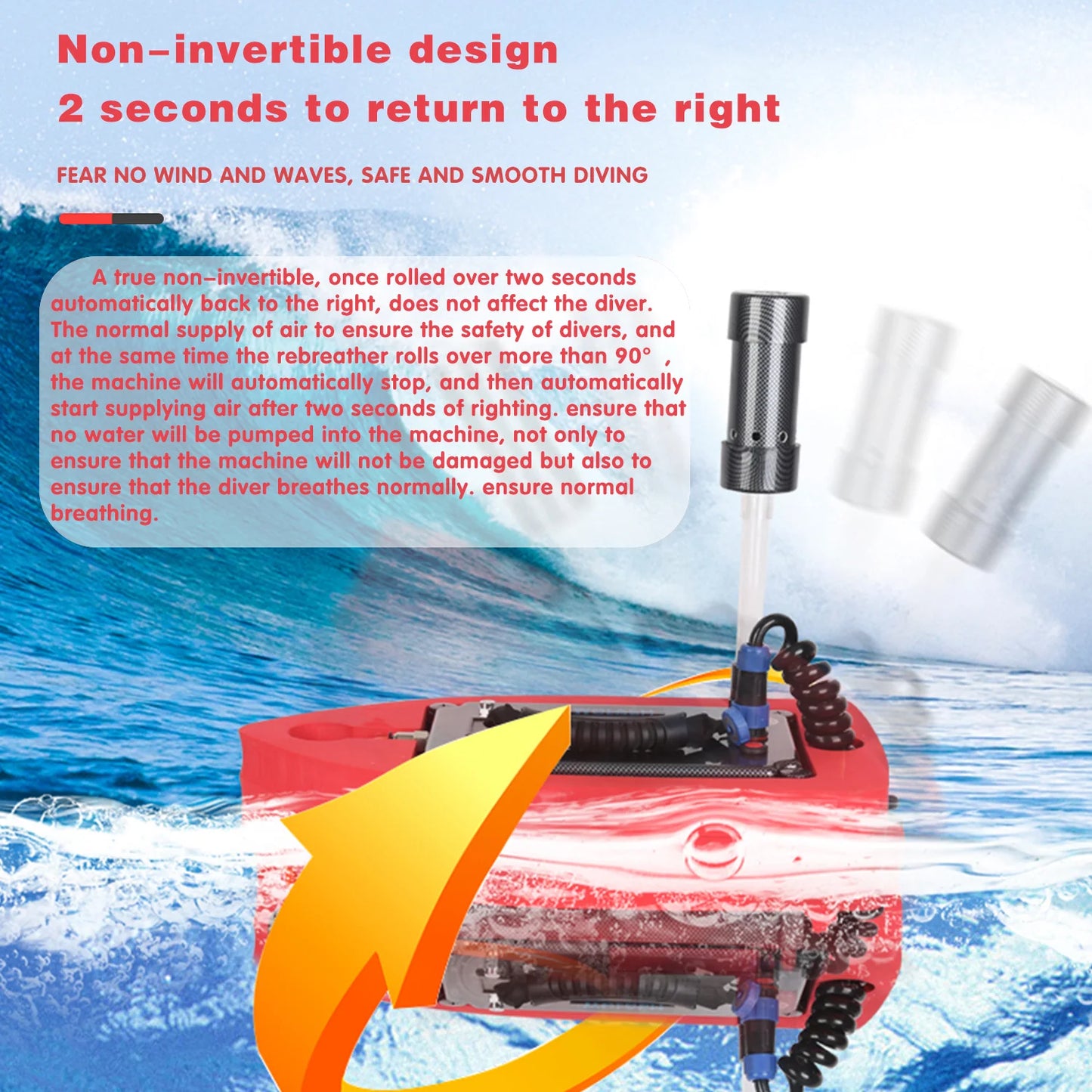 AQUAROBO S9Pro 6H (8pro) Dive Systems Diving Ventilator Diving Scuba Tanks,Diving Tanks Portable Rechargeable Scuba Tanks Diving System (Used Products, Not Returnable Once Sold)