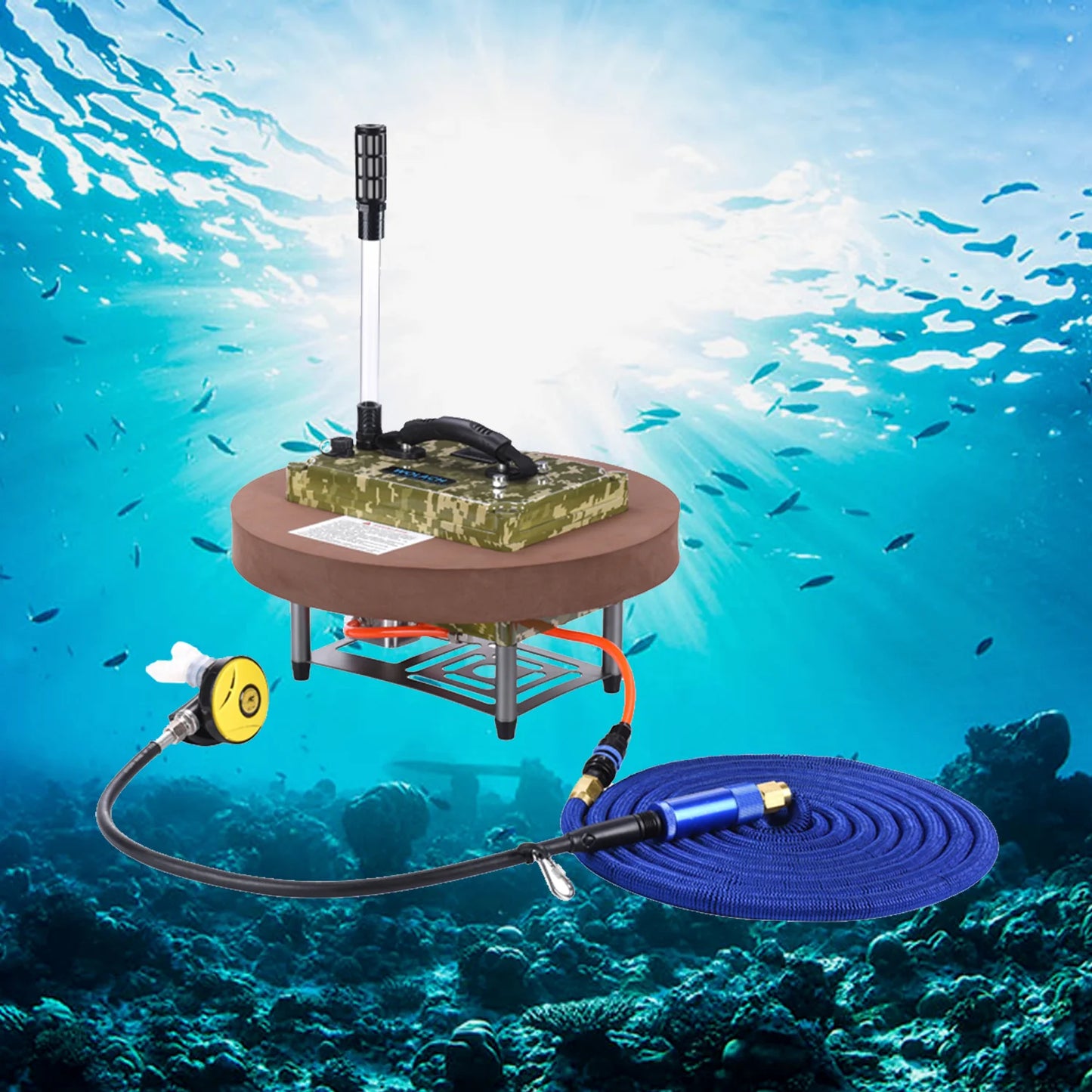 AQUAROBO 519 Scuba Diving Ventilator,Diving Ventilator, Portable Rechargeable Scuba Diving Tank, Waterproof Air Compressor (Used Products, Not Returnable Once Sold)
