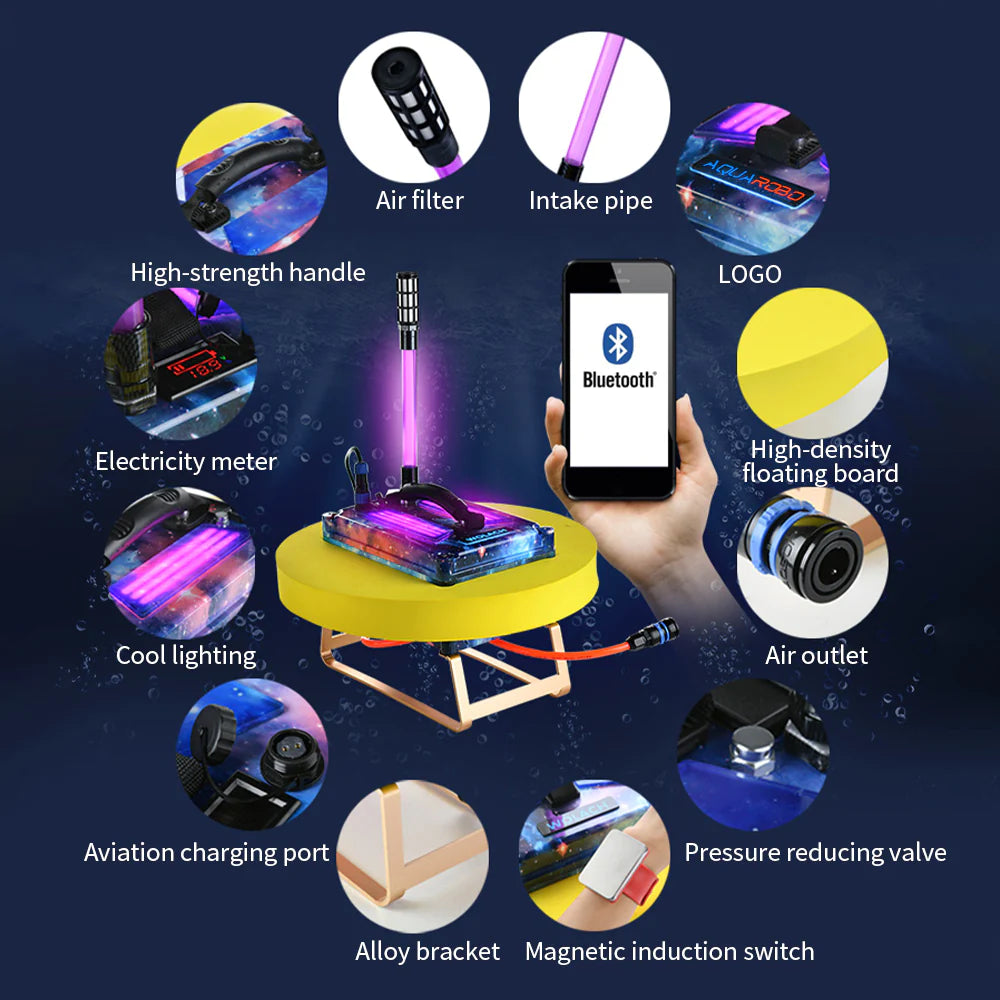 AQUAROBO 619 Diving Ventilator Diving Scuba Tanks,Diving Tanks Portable Rechargeable Scuba Tanks Diving System (Used Products, Not Returnable Once Sold)