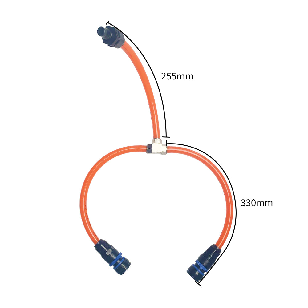 Aquarobo Dive Systems Accessory Upgrade Metal Tee Tube,Y-type separation tube, diving snorkel separation tube (double divers mode or single diver BCD mode)