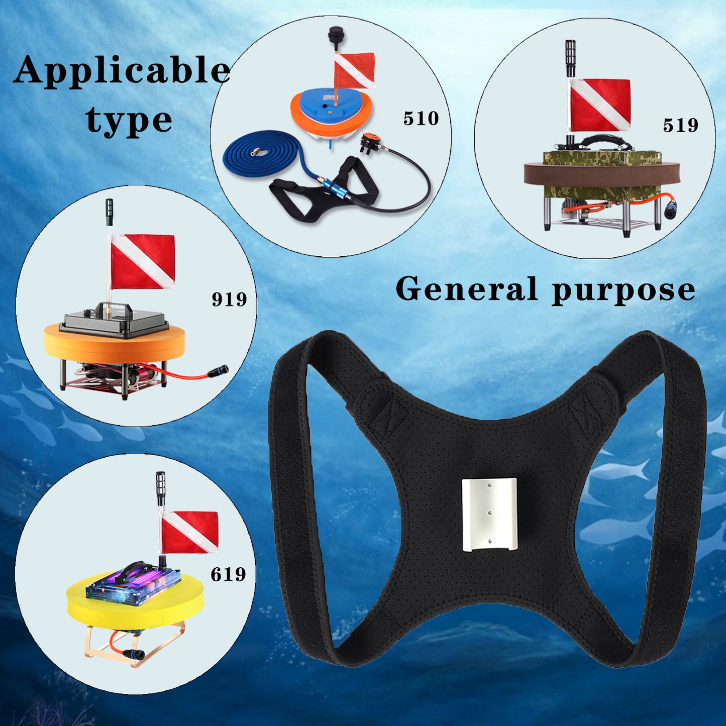 Aquarobo Dive Systems Accessory Dive straps,Straps-SG   Storage Bag Diving safety equipment straps