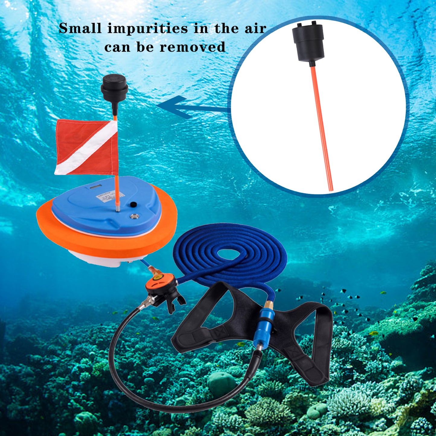Aquarobo Dive Systems Accessory Diving Equipment Rebreather Diving Silenced Intake Pipe , Secondary Respirator Equipment