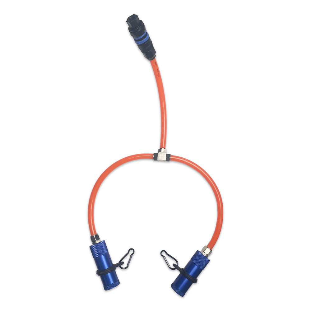 Aquarobo Dive Systems Accessory Upgrade Metal Tee Tube,Y-type separation tube, diving snorkel separation tube (double divers mode or single diver BCD mode)