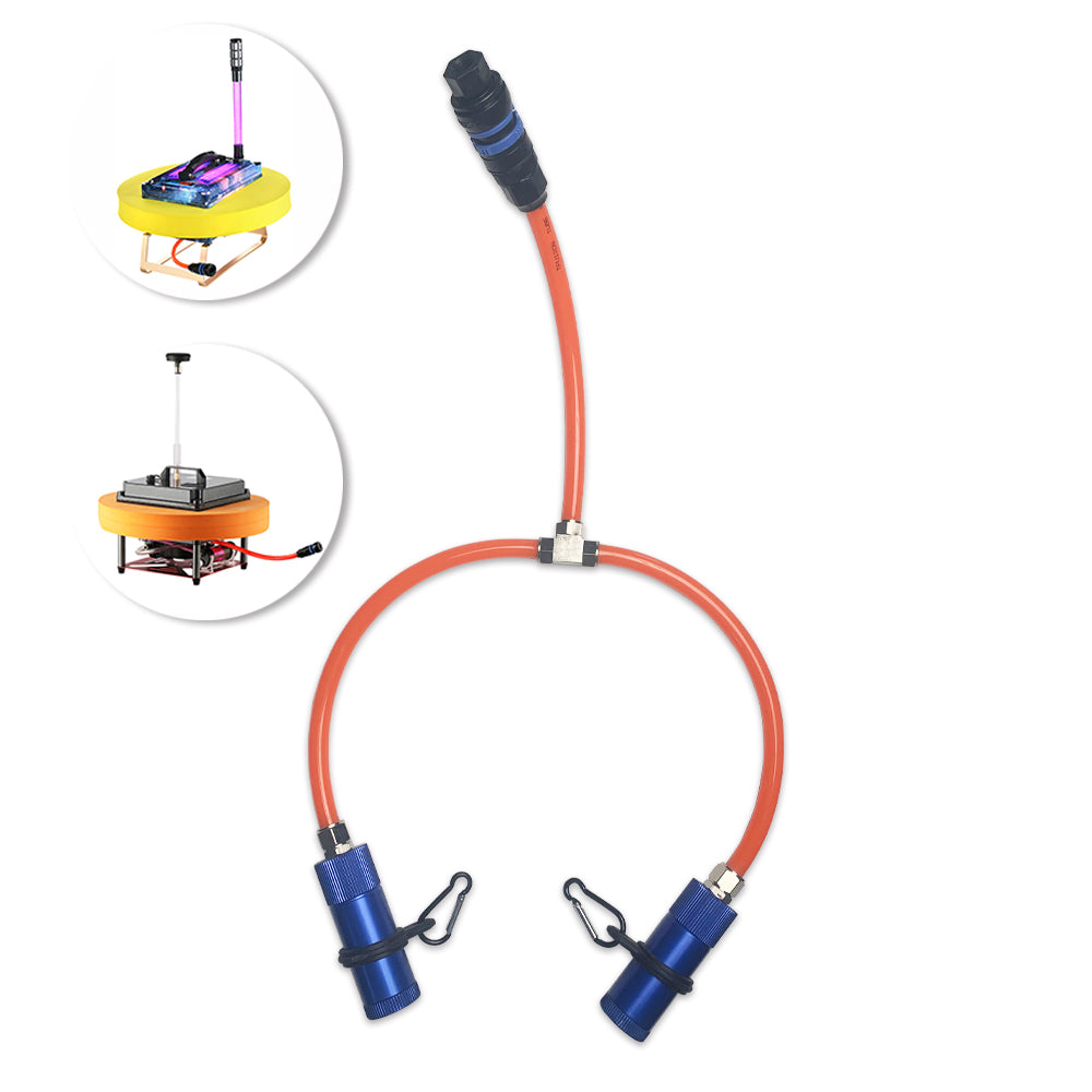 Aquarobo Dive Systems Accessory Upgrade Metal Tee Tube,Y-type separation tube, diving snorkel separation tube (double divers mode or single diver BCD mode)