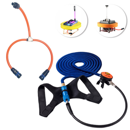 Aquarobo Dive Systems Accessory Upgrade Metal Tee Tube,Y-type separation tube, diving snorkel separation tube (double divers mode or single diver BCD mode)