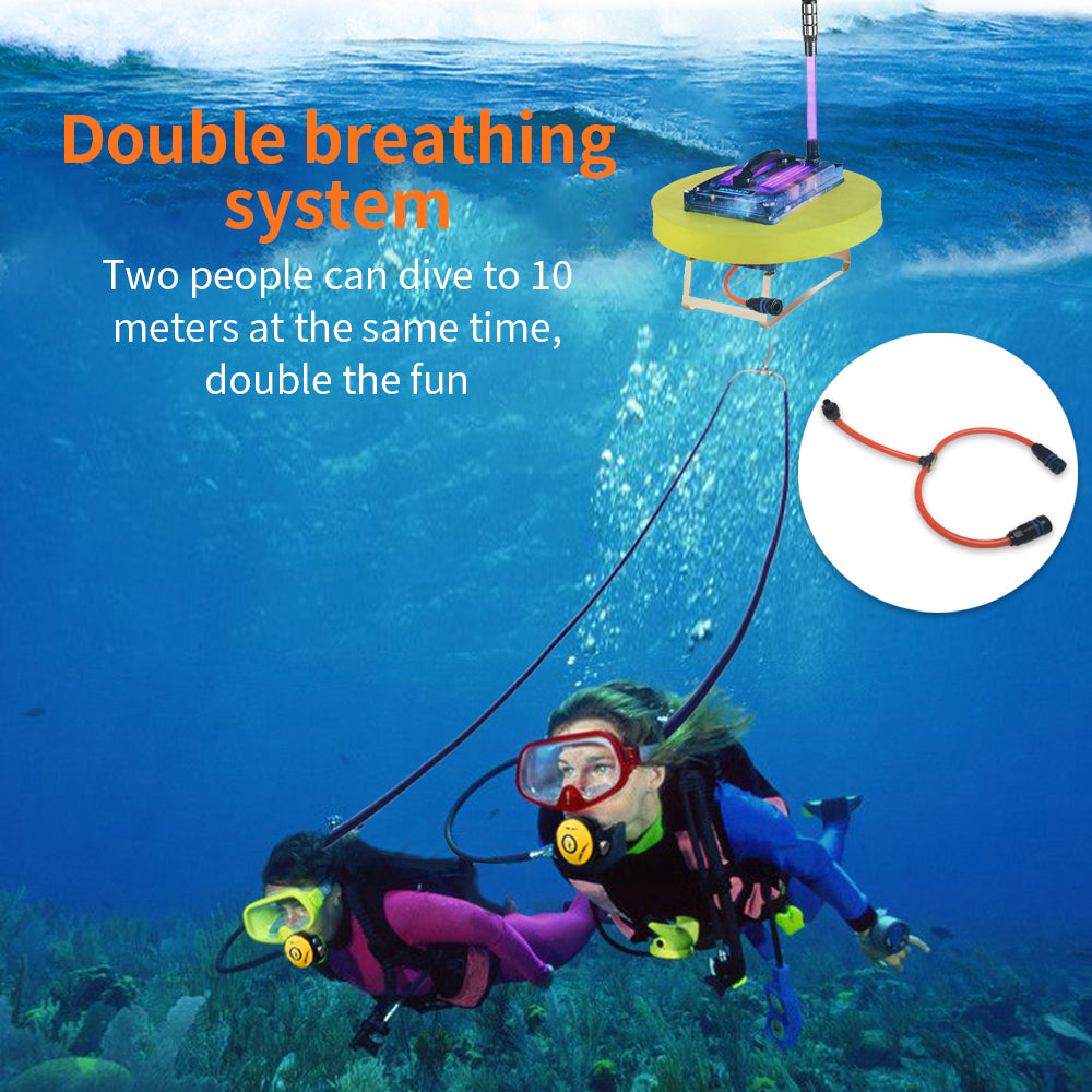 Aquarobo Dive Systems Accessory Upgrade Y-type separation tube, diving snorkel separation tube (double divers mode or single diver BCD mode)